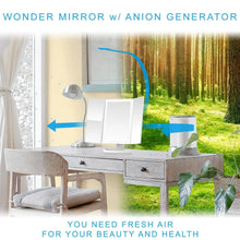 Load image into Gallery viewer, your true WONDER MIRROR because w/ Air-Vitamin Anions IONIZER  + Big 10x Magnification Suction Mirror WONDERTOOL
